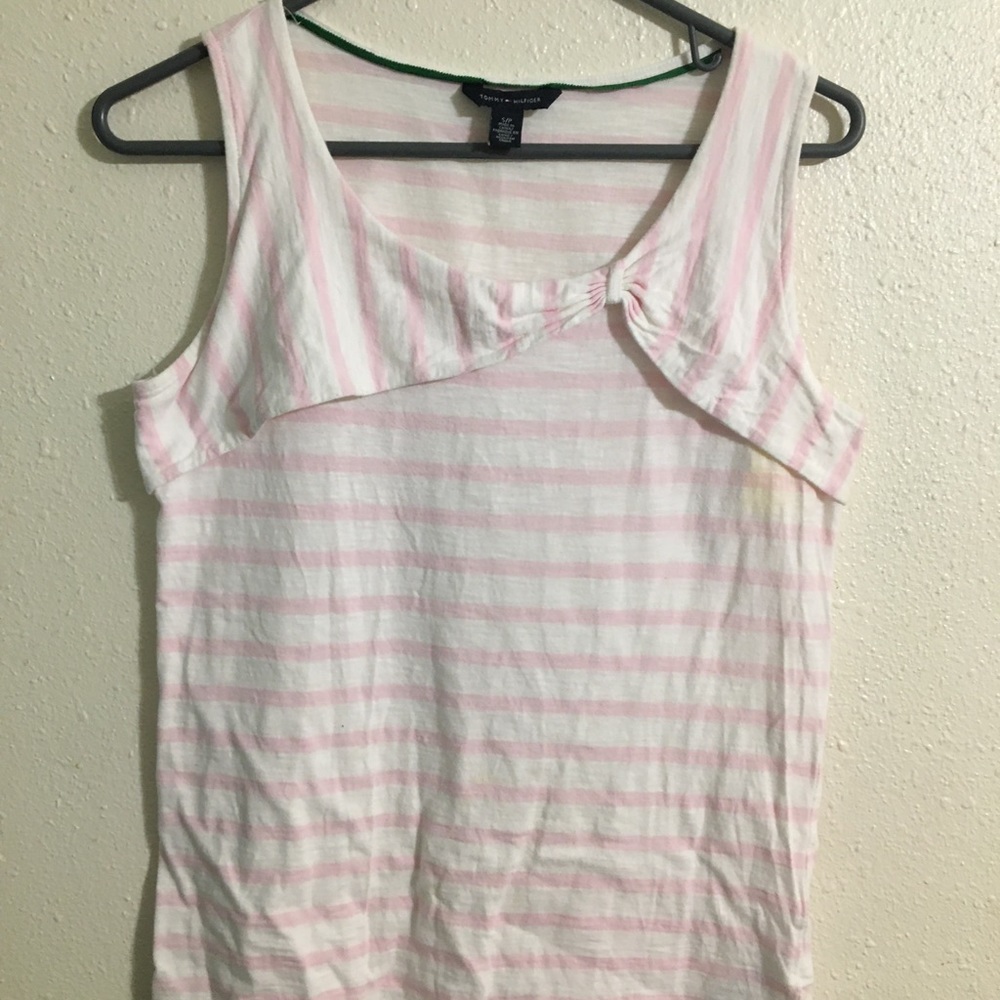 Tommy Hilfiger pink and white woman’s tank top, size s/p